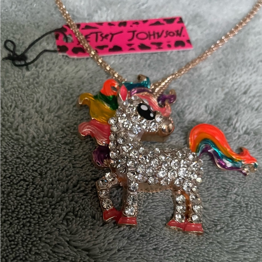 Betsy Johnson Unicorn Necklace